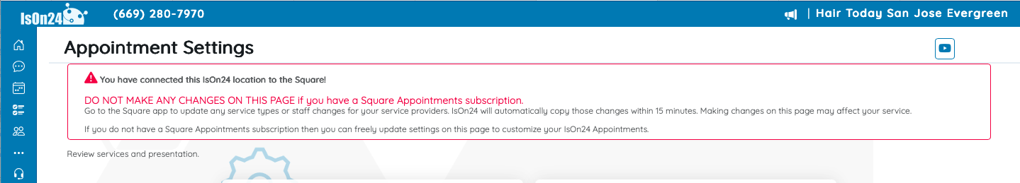 Do not change appointment settings in IsOn24